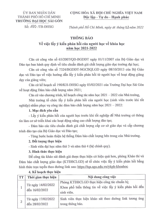 Khoa Khoa học Xã hội và Nghệ thuật – Trường Đại học Sài Gòn