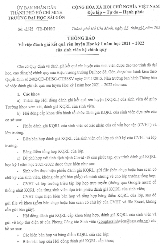 Khoa Khoa học Xã hội và Nghệ thuật – Trường Đại học Sài Gòn